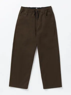 Freazy Elastic Waist Trousers - DARK BROWN - (KIDS)