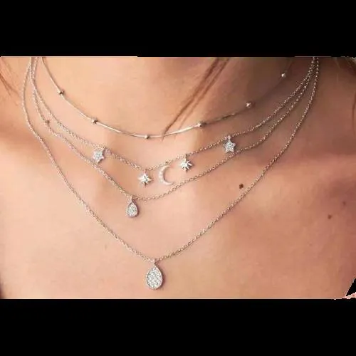 FREE   Shipping Women Multi Layer Long Necklaces & Pearl Chokers