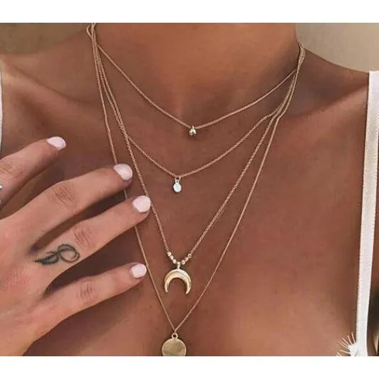 FREE   Shipping Women Multi Layer Long Necklaces & Pearl Chokers