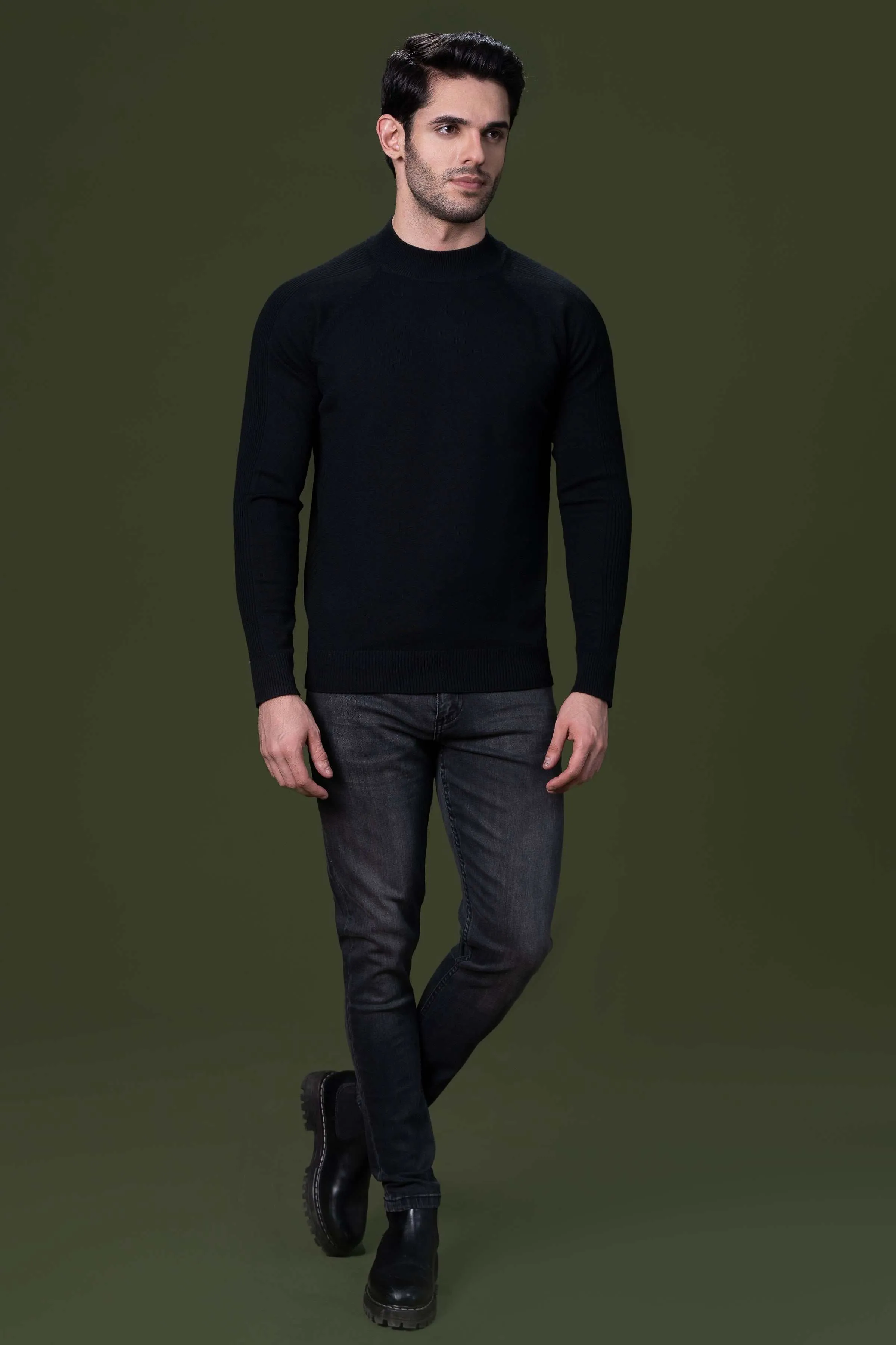 FULL SLEEVE SWEATER BLACK