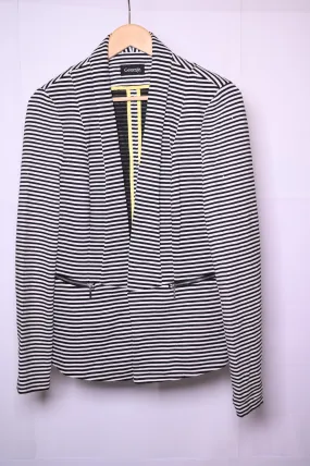 George Black and White Stripes Coat