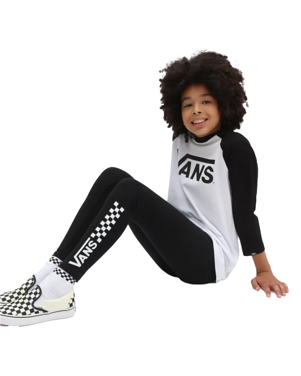 Girls Chalkboard II Leggings in Black & White