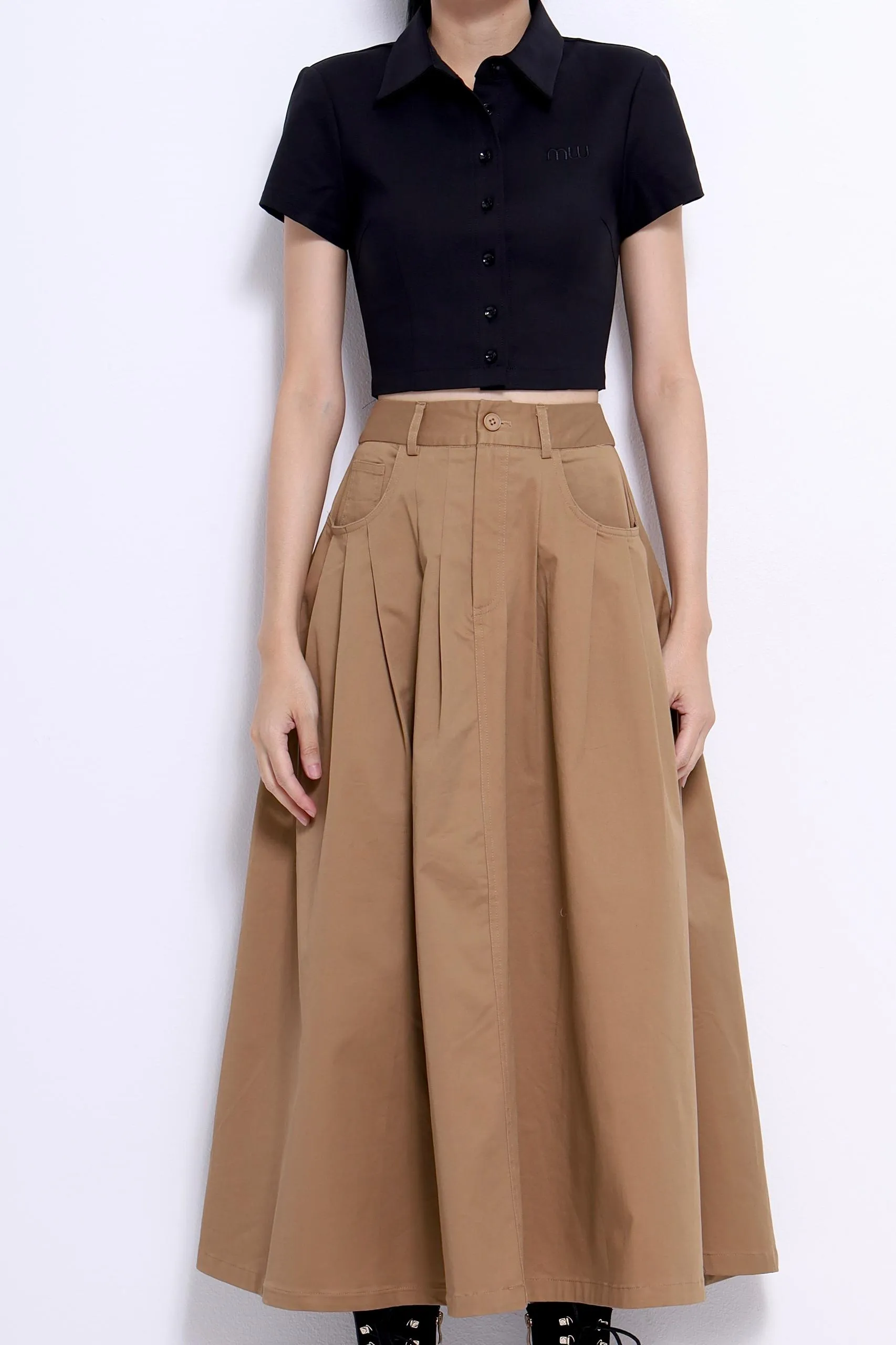 Giya A-line Pleated Skirt