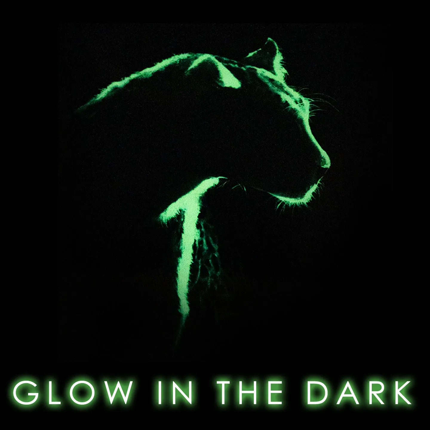 GLOW IN THE DARK PRINT: Leopard Silhouette