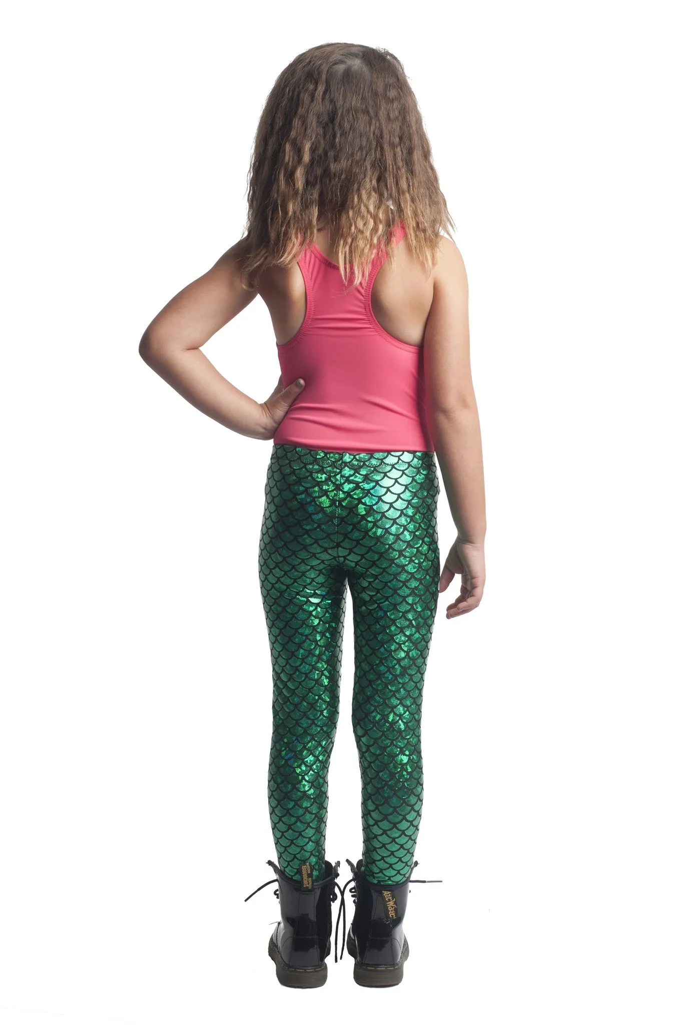 Green Mermaid Kids Leggings