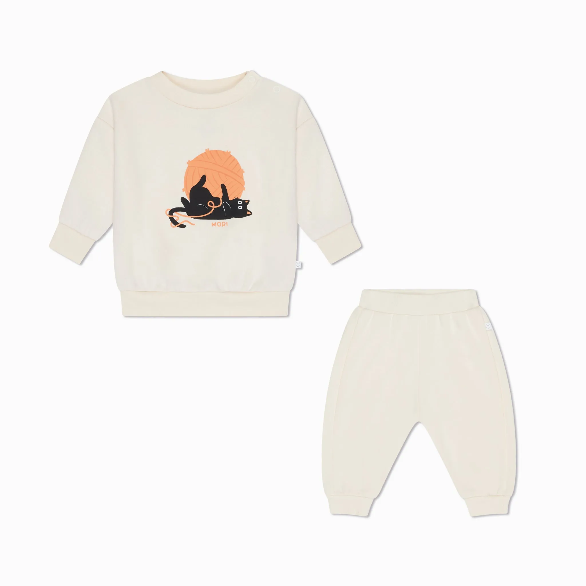 Halloween Cat Sweater and Joggers Outfit