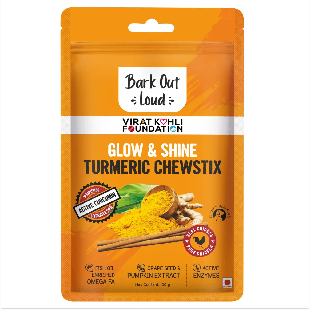 Healing Leaf Hemp Hearts and Bark Out Loud Glow and Shine Turmeric Chew Stix for Dogs and Cats Combo