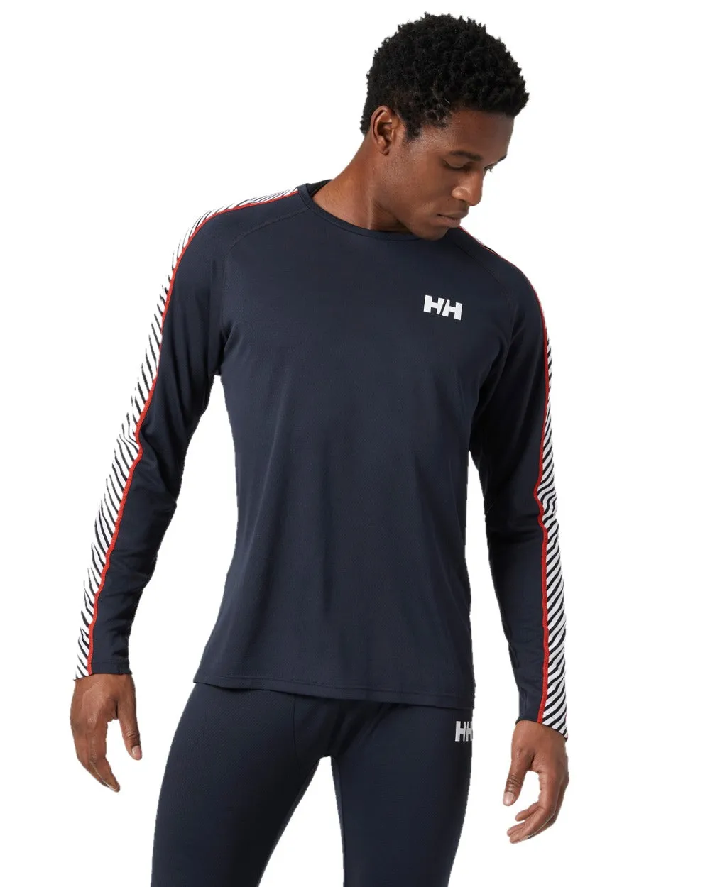 Helly Hansen Mens Lifa Active Stripe Crew Base Layer