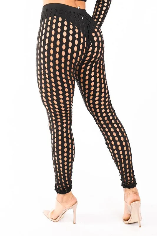 Hollowed out leggings