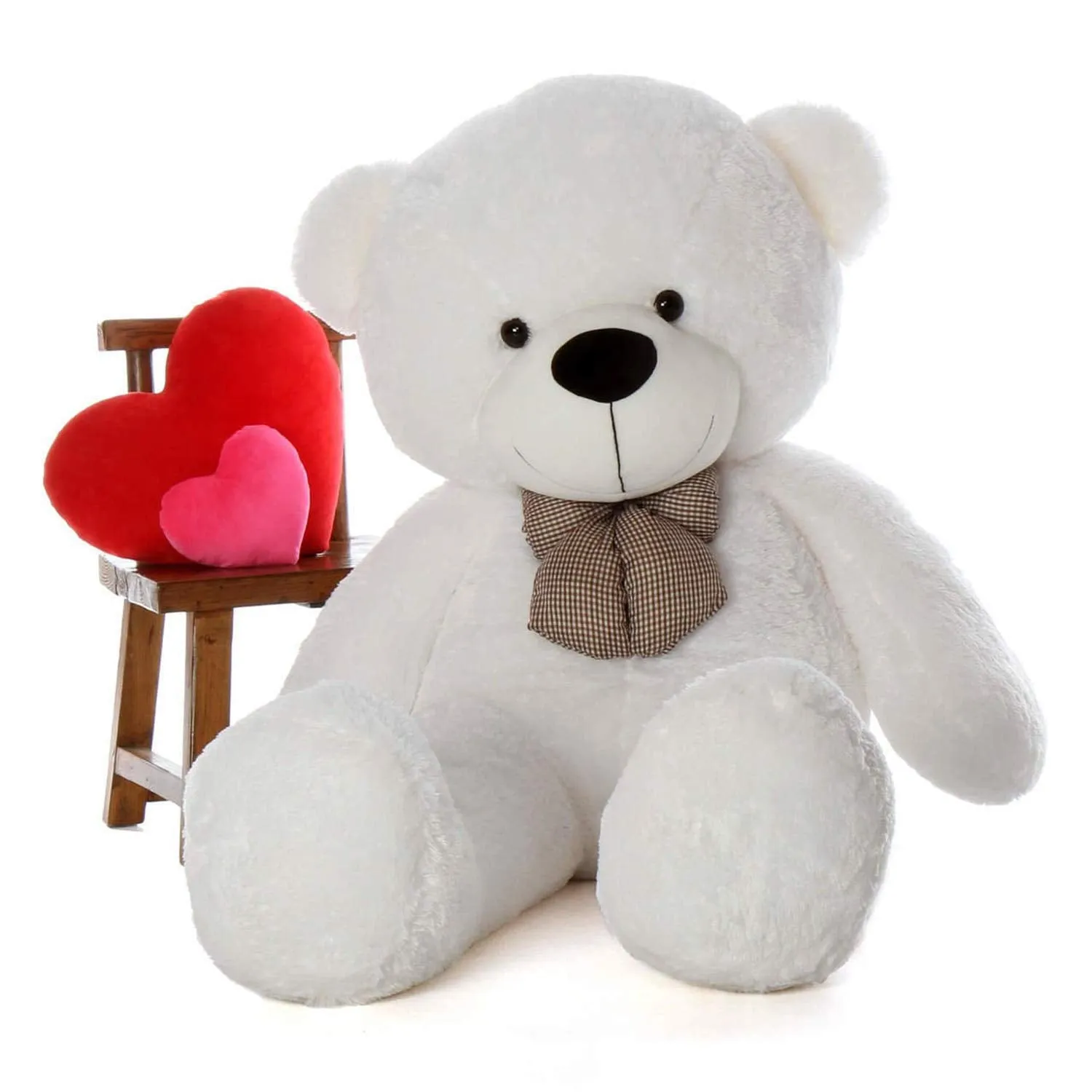 Hug N Feel 4 Feet White Giant Teddy Bear Soft, Plush, and Cuddly Stuffed Animal for Kids, Birthdays, Anniversaries, Valentine's Day, and Special Occasions Large Huggable