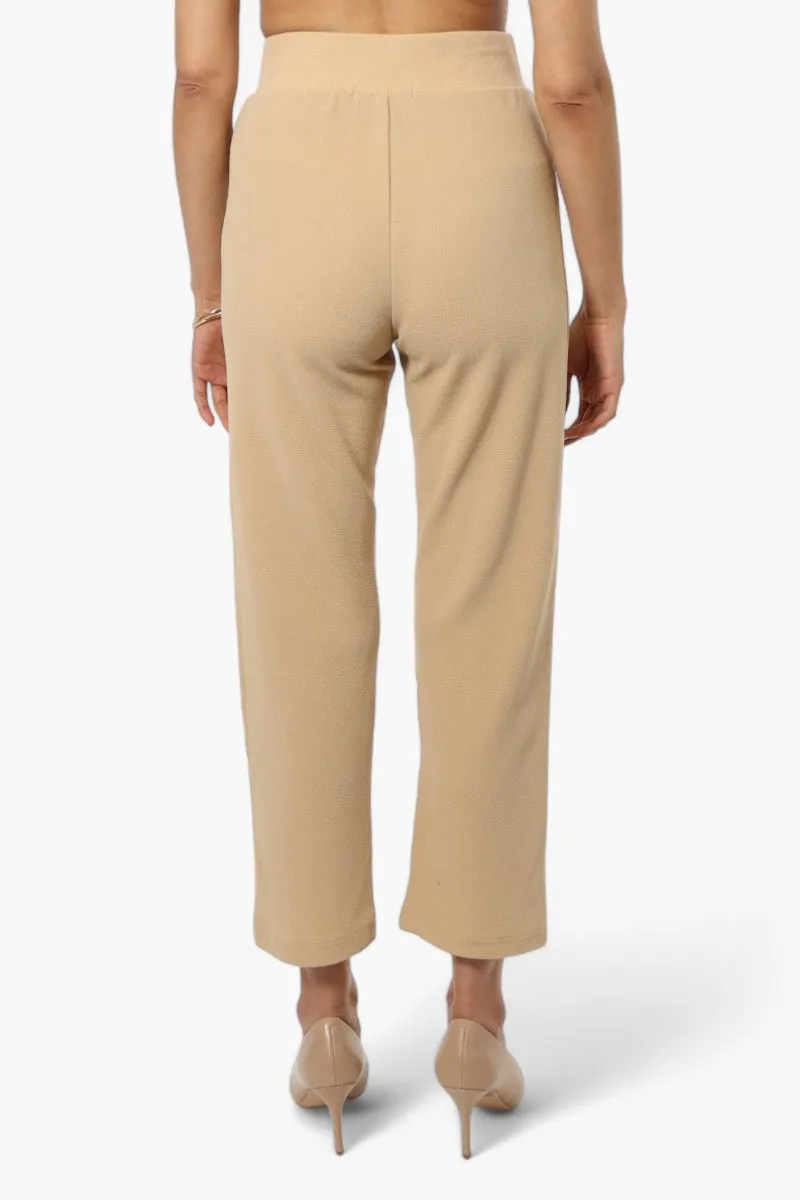 Impress Basic Wide Leg Pants - Beige