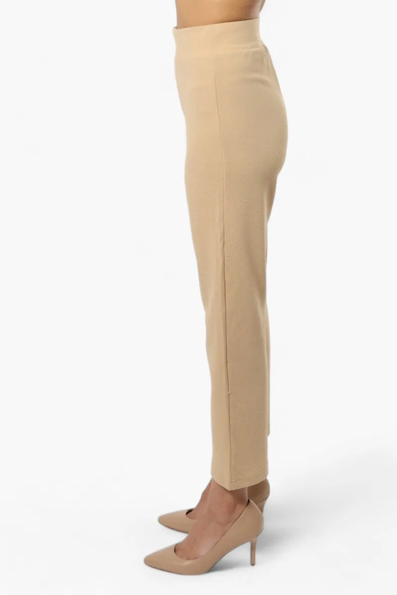 Impress Basic Wide Leg Pants - Beige