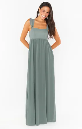 June Maxi Dress ~ Deep Sage Chiffon