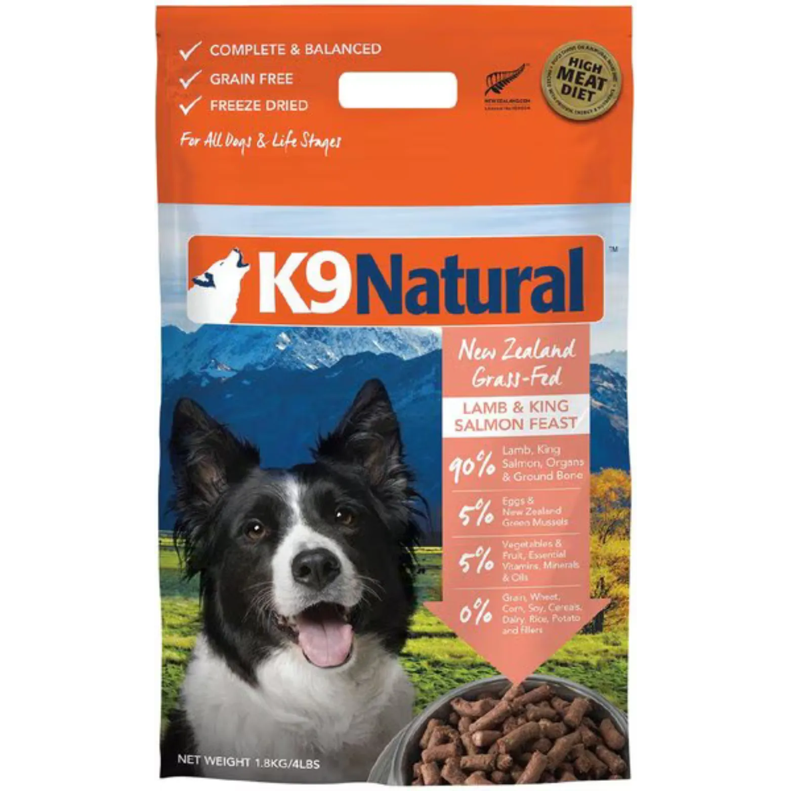 K9 Natural Lamb & King Salmon Feast Raw Grain-Free Freeze-Dried Dog Food