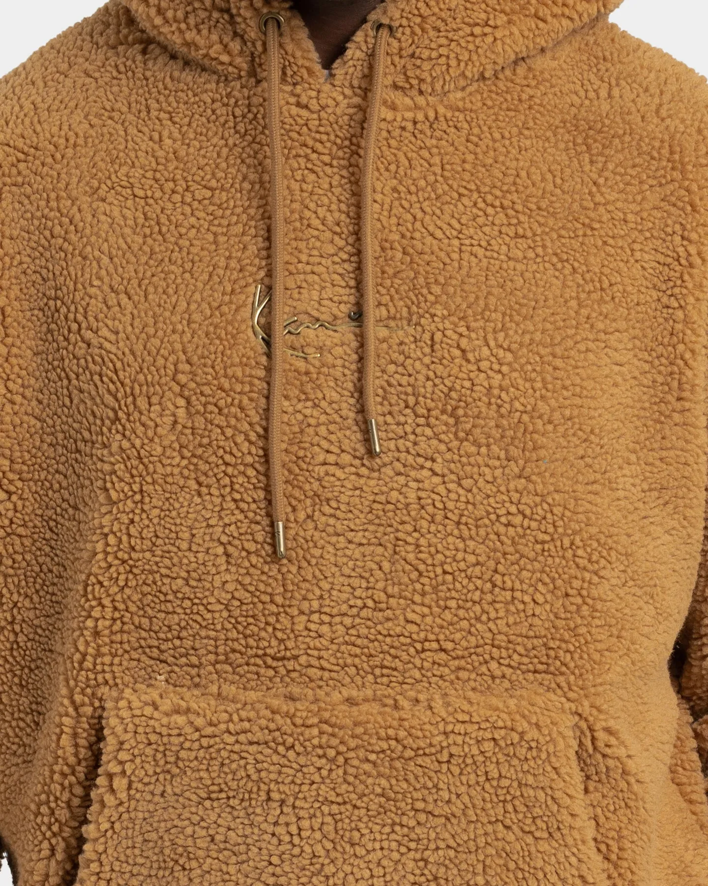 Karl Kani Small Signature Teddy Hoodie Sand