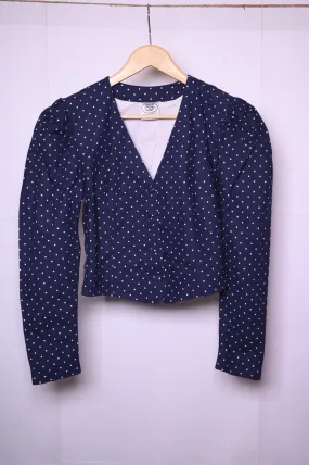 Laura Ashley Blue with White Dots Coat