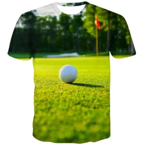 Lawn T shirts Men Golf Tshirt Anime Forest T shirts Funny Natural Tshirt Printed Game Tshirts Novelty