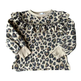 Leopard & Heart Print Pullover