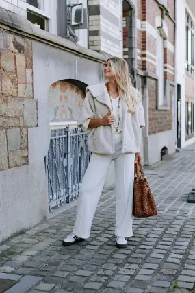 LES BLONDINETTES Cream Cape Jacket