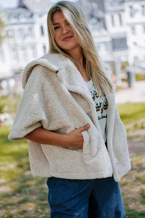 LES BLONDINETTES Cream Cape Jacket