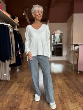 Light Grey Wide Leg Trouser