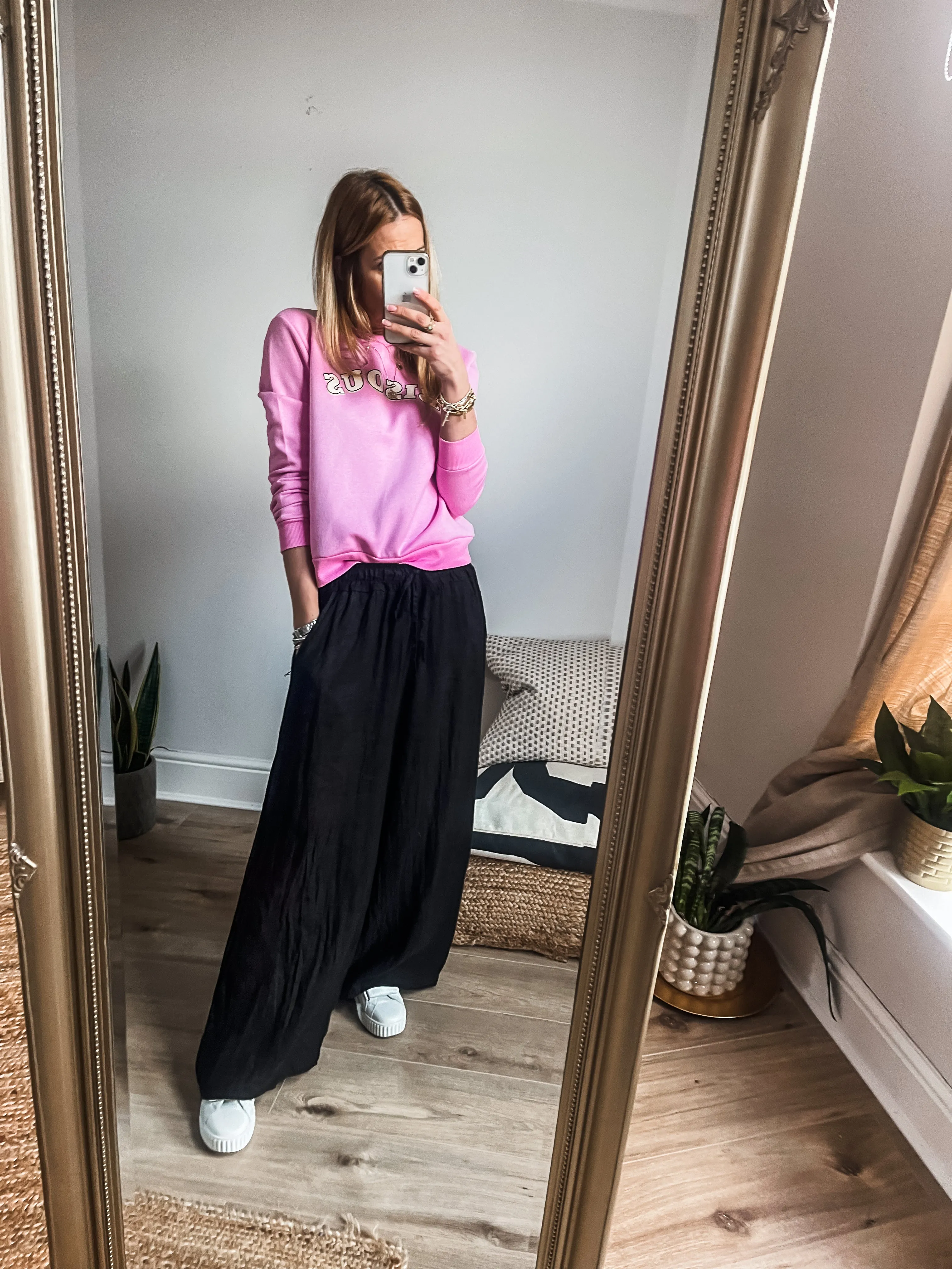 Linen Wide Leg Trousers