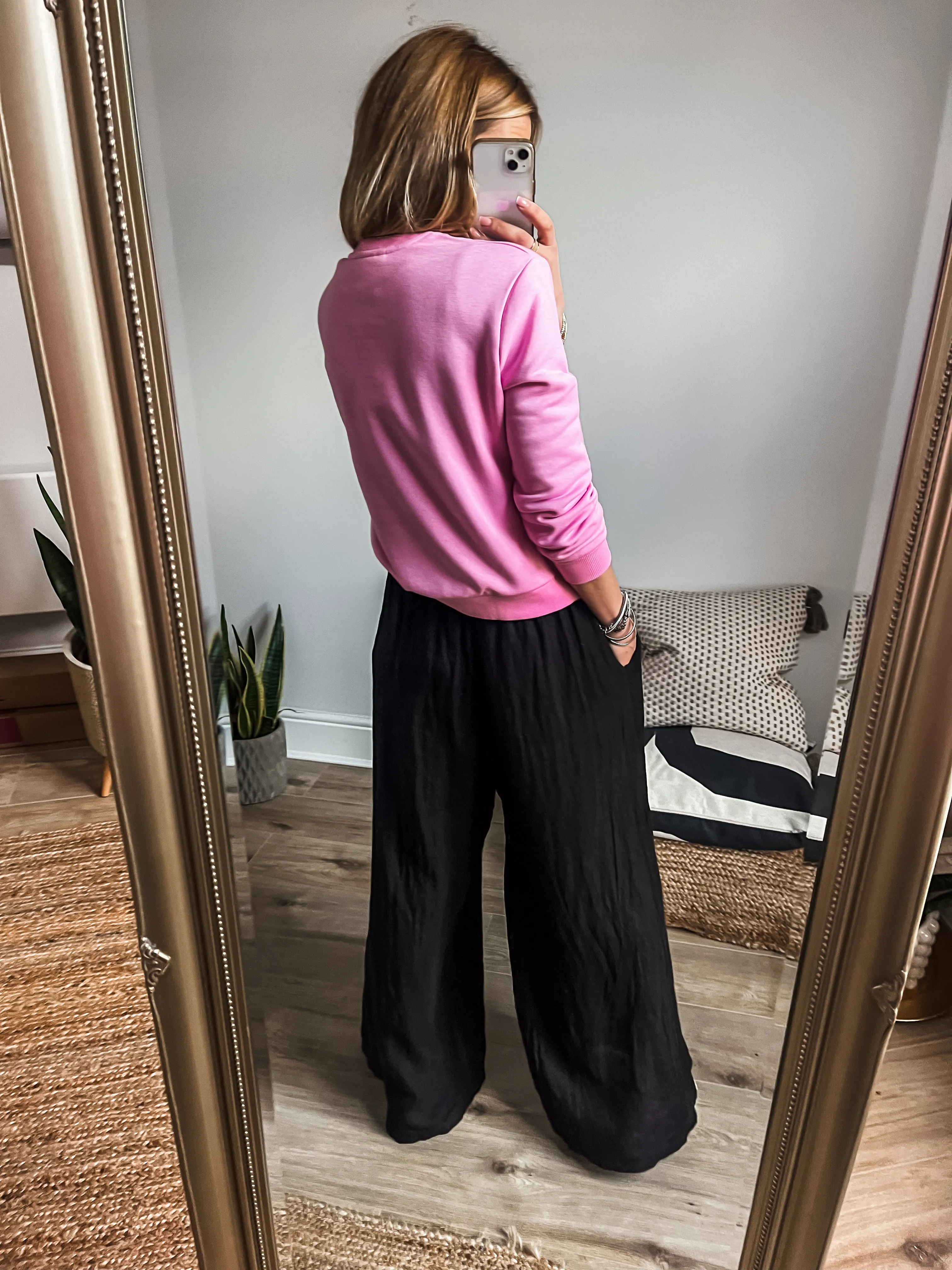 Linen Wide Leg Trousers