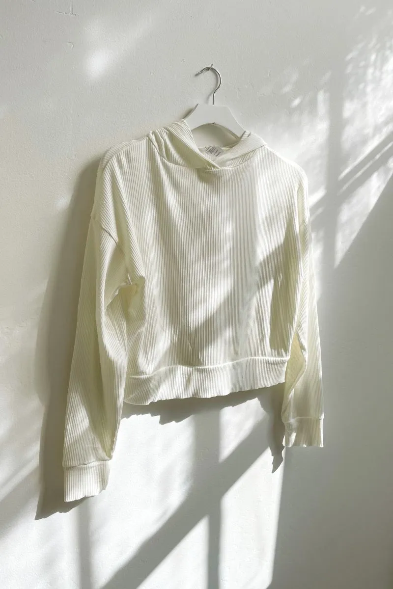 Long Sleeve Crop - Cream