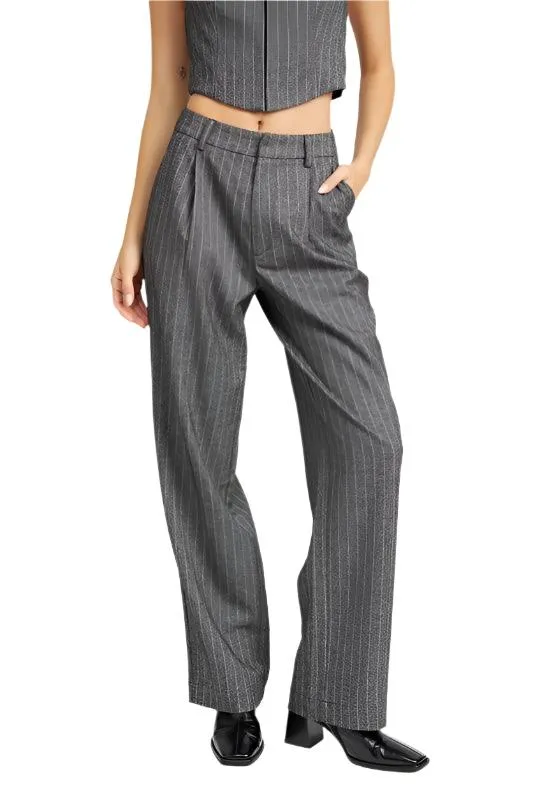 Loose Fit Pinstripe Pants