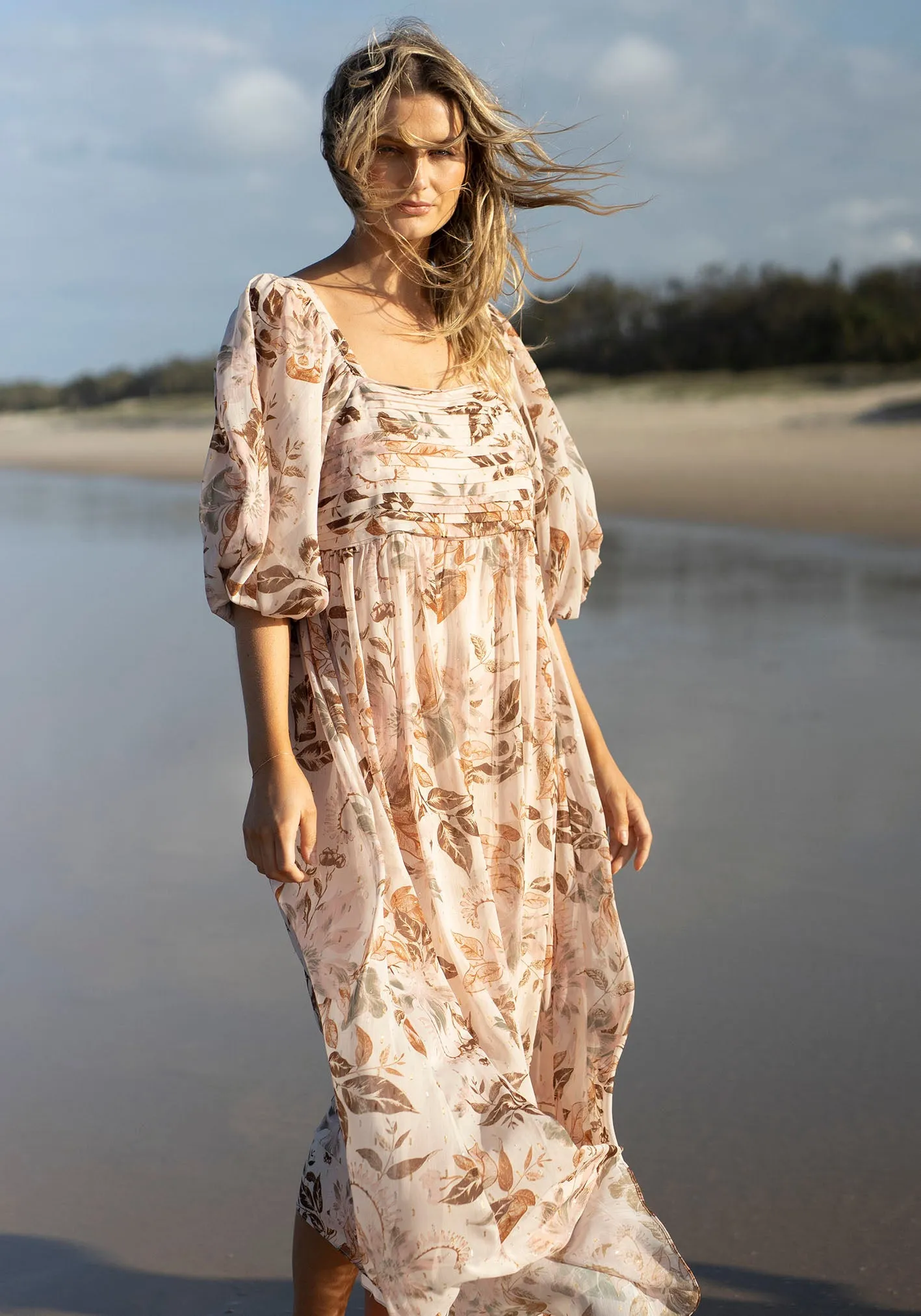 Mahalo Sleeve Maxi Dress