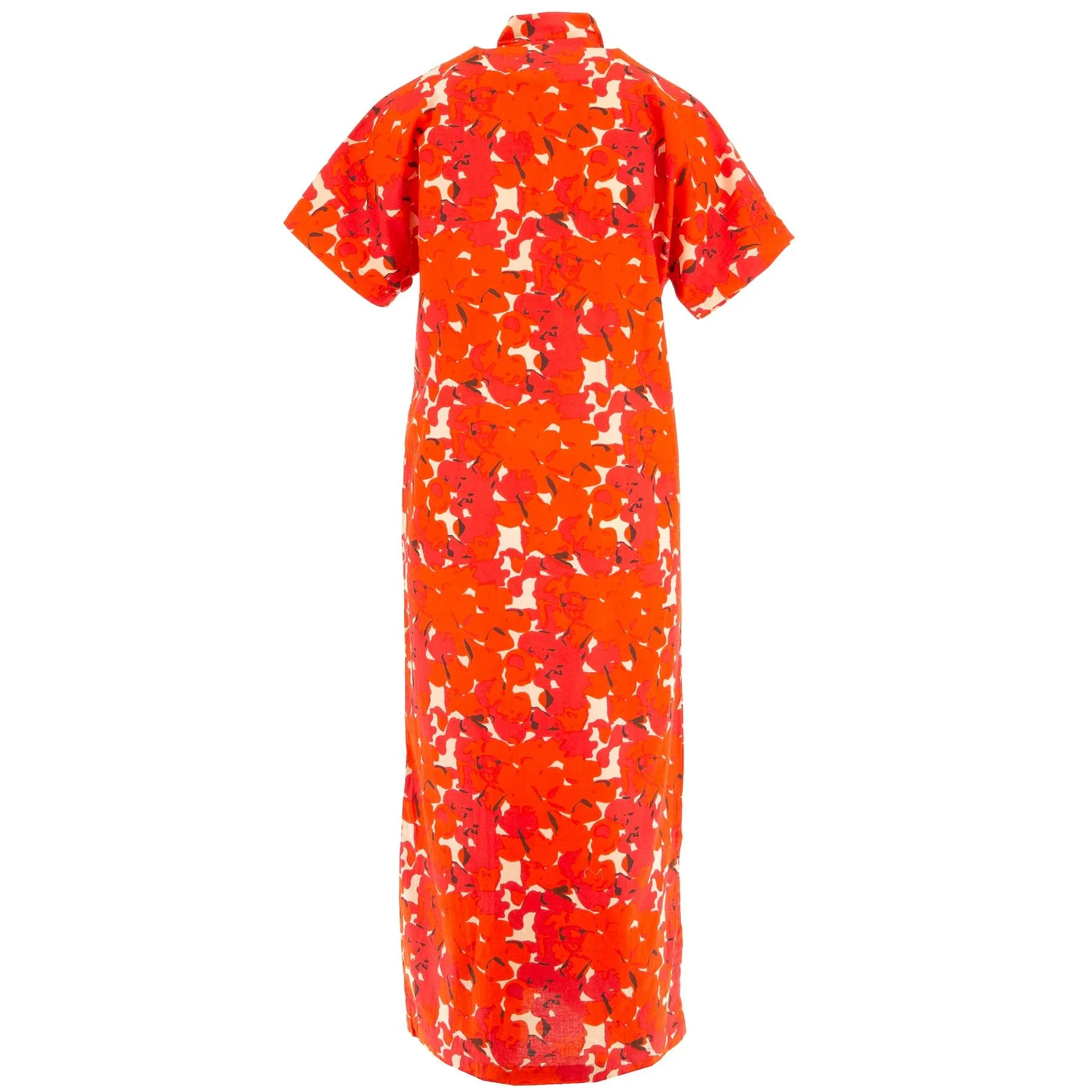 Mandarin Maxi Dress - Vibrant Orange