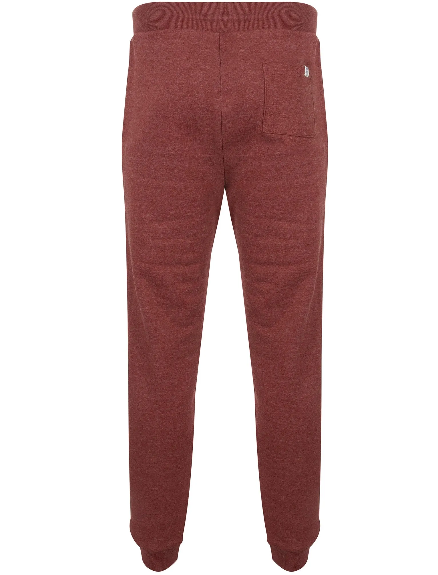 Mast Brush Back Fleece Cuffed Joggers In Bordeaux Marl - South Shore