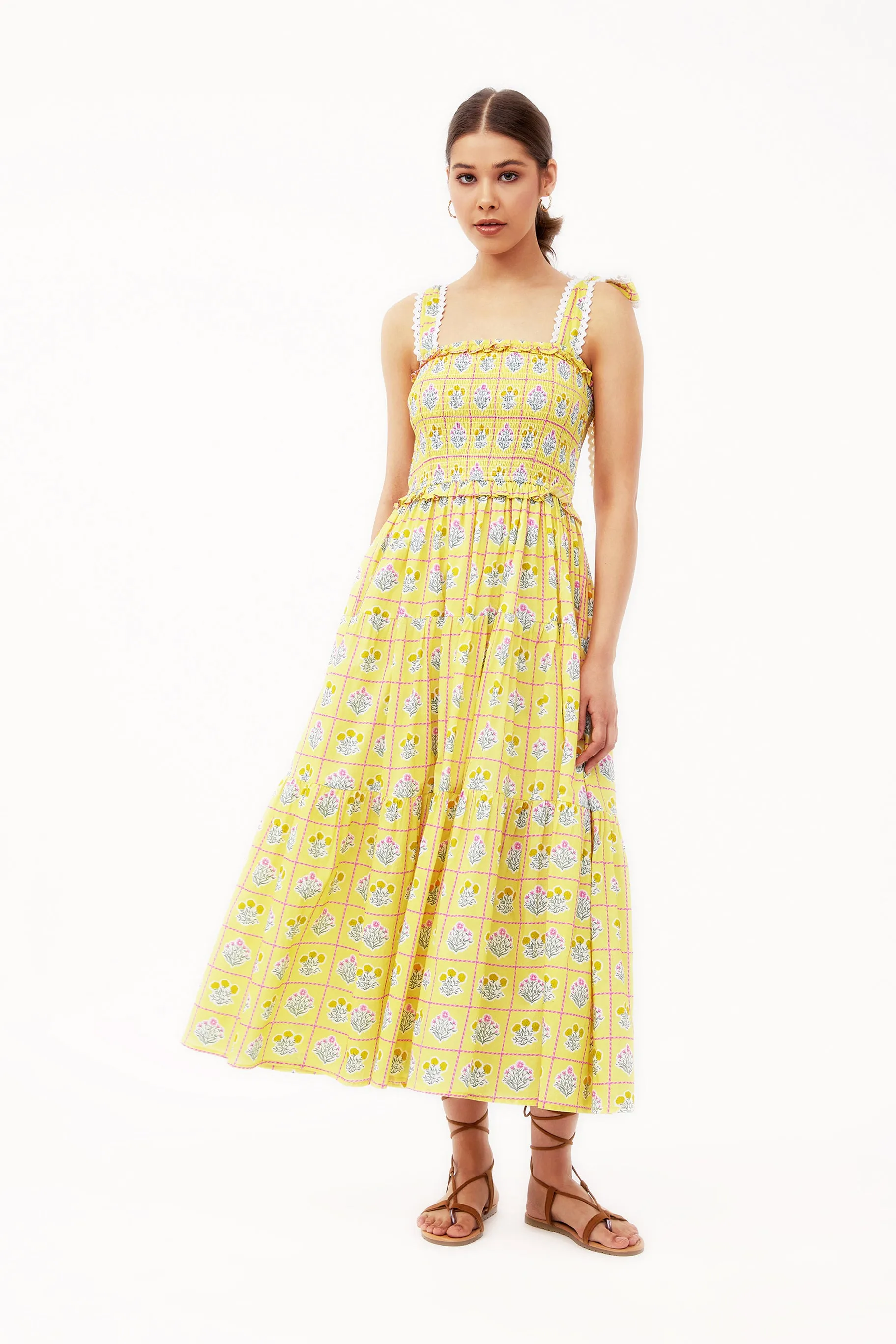 Mia Maxi Dress - Positano Lemon