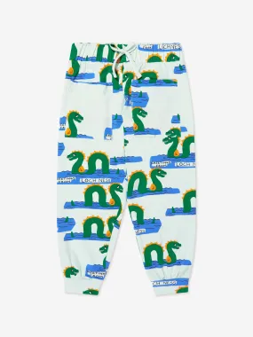 Mini Rodini Kids Organic Cotton Loch Ness Trousers in Green