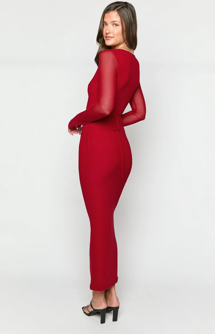 Monni Red Maxi Dress