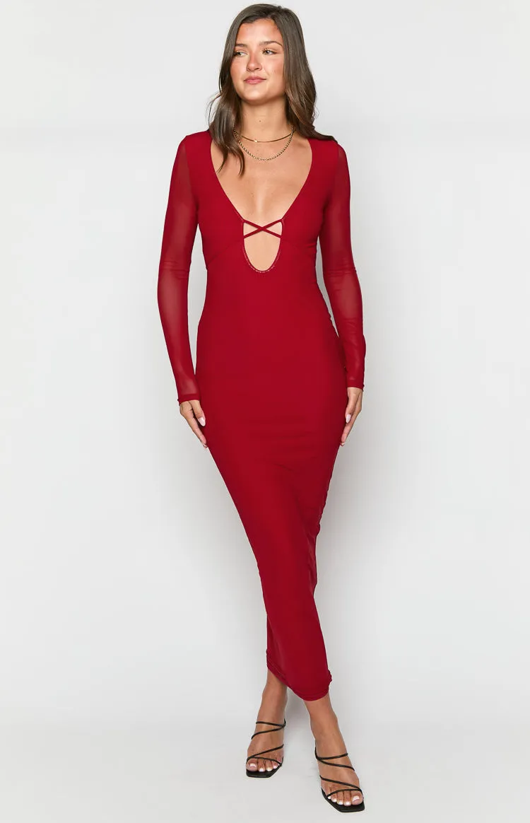 Monni Red Maxi Dress