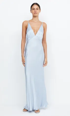 MOON DANCE V MAXI DRESS - DUSTY BLUE