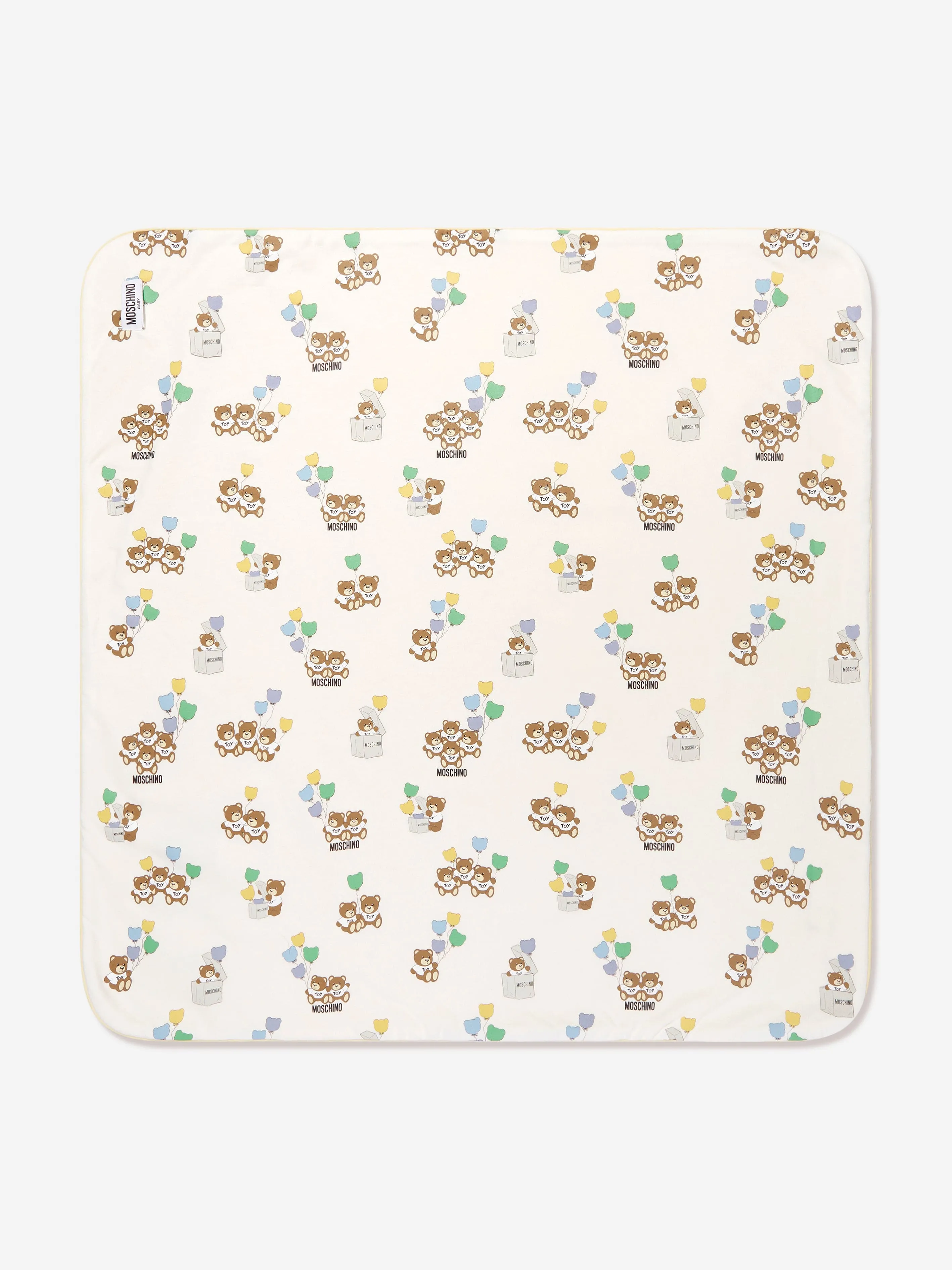 Moschino Baby Teddy Bear Blanket in Ivory