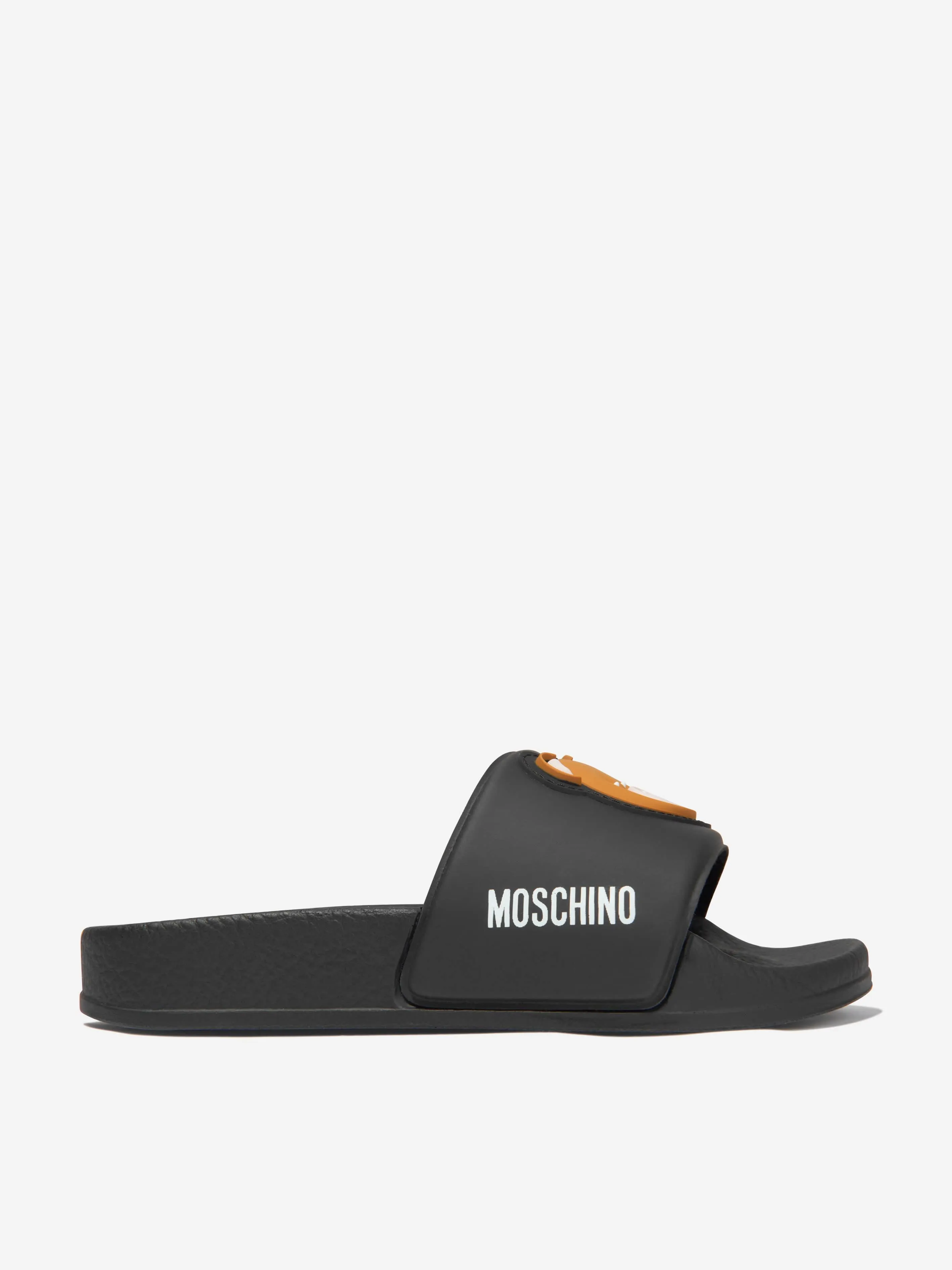 Moschino Unisex PVC Teddy Bear Logo Sliders