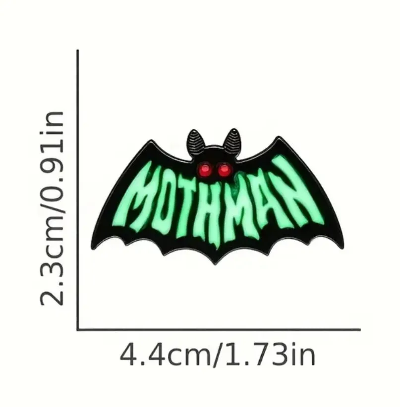 Mothman Glow In The Dark Mothman Enamel Metal Pin Badge Brooch Accessories For Backpack Clothes Coat
Mothman Figure