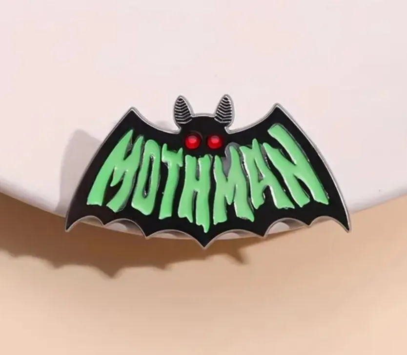 Mothman Glow In The Dark Mothman Enamel Metal Pin Badge Brooch Accessories For Backpack Clothes Coat
Mothman Figure