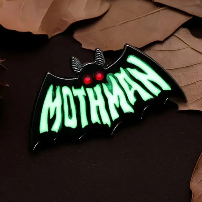 Mothman Glow In The Dark Mothman Enamel Metal Pin Badge Brooch Accessories For Backpack Clothes Coat
Mothman Figure