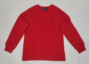 Nwt Kids Polo Ralph Lauren Red Small Pony  L/S Tee (2T-7T)