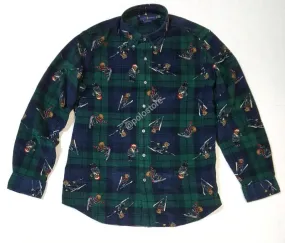 Nwt Polo Ralph Lauren Allover Teddy Bear Classic Fit Button Down