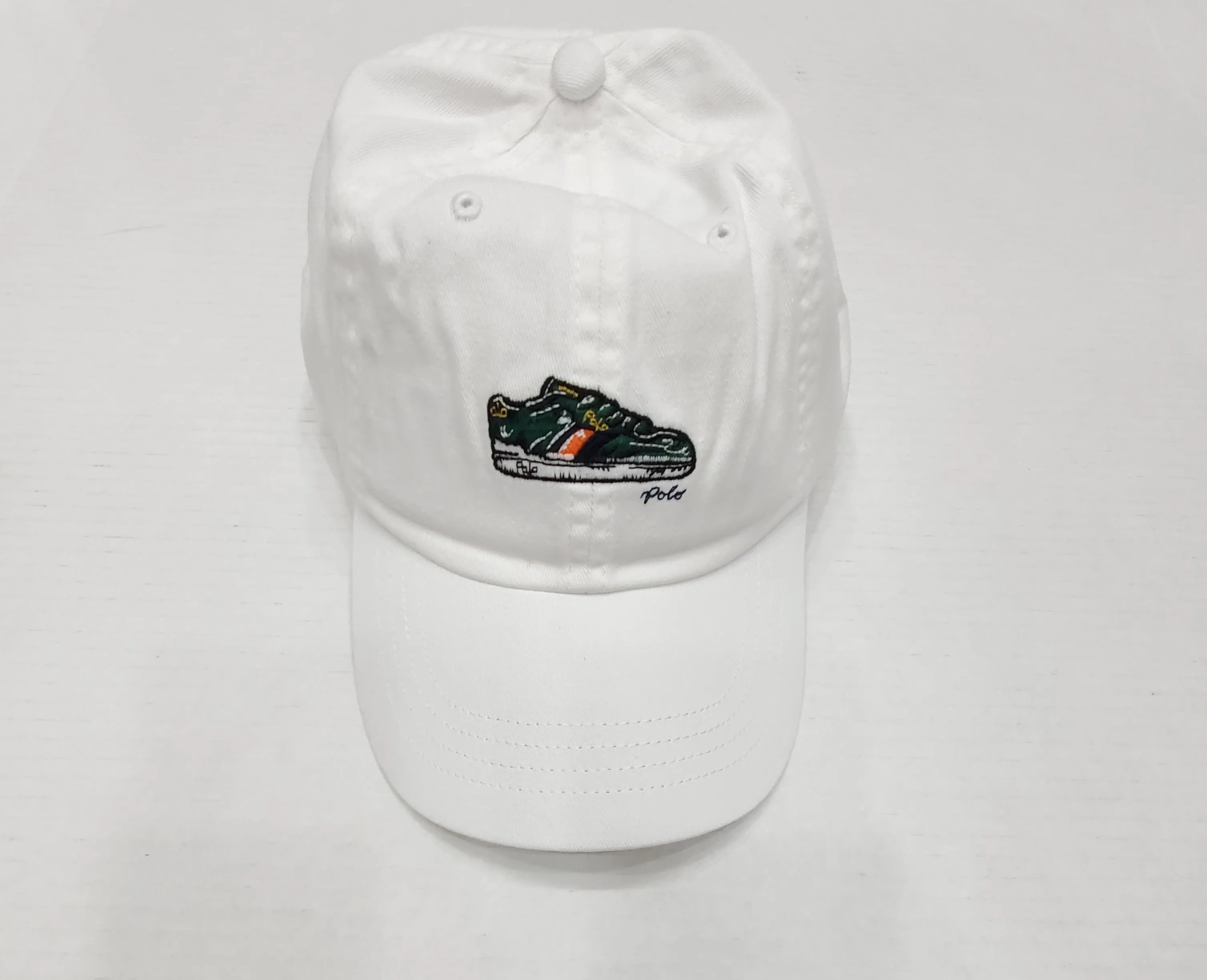 Nwt Polo Ralph Lauren White Sneakers Adjustable Strap Back