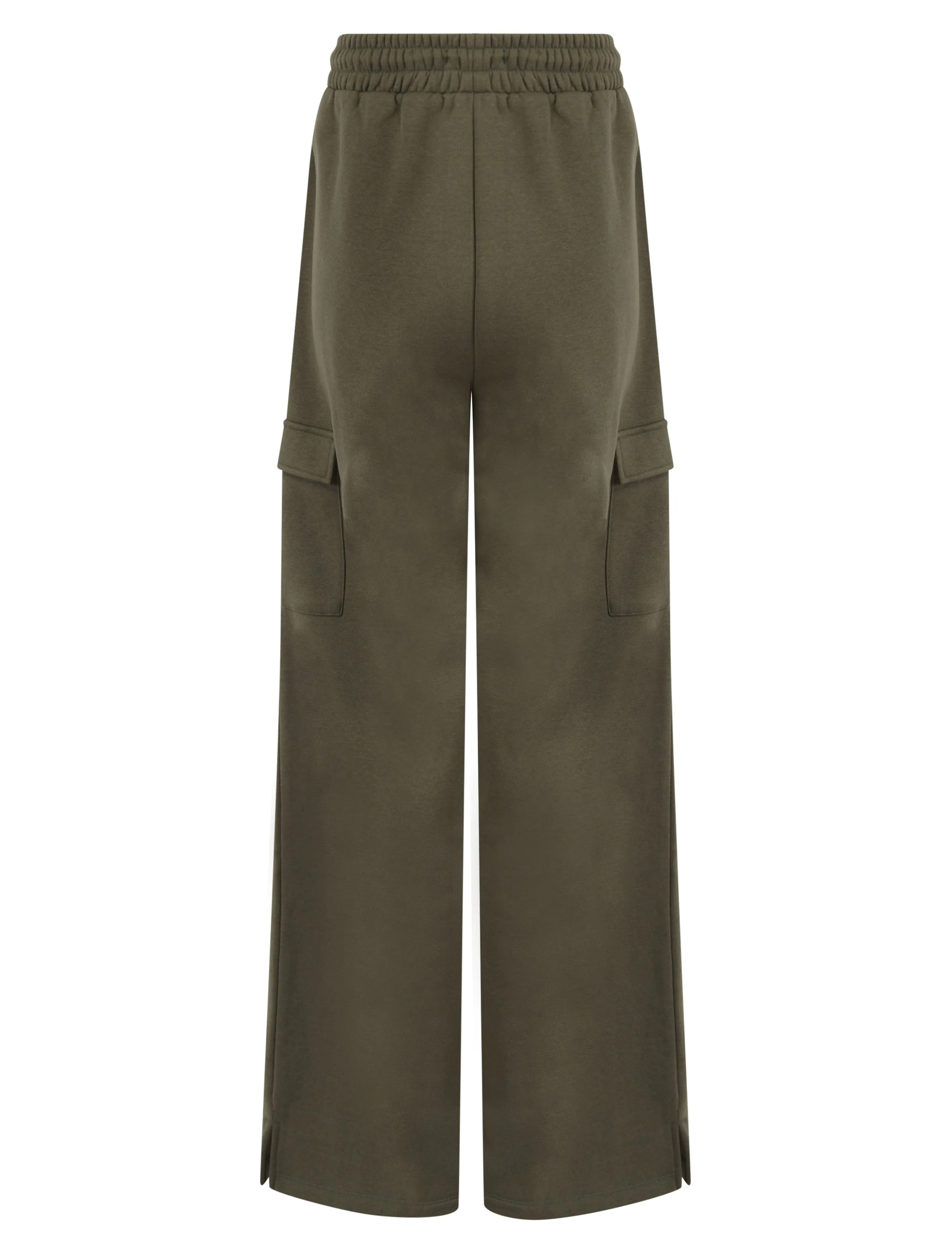 OLIVE WIDE LEG COMBAT STYLE JOGGER