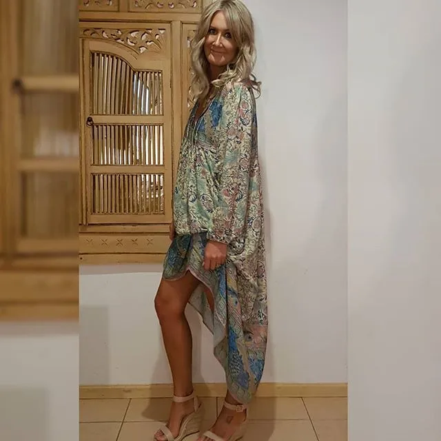 Paisley Boho Maxi or Mini Dress