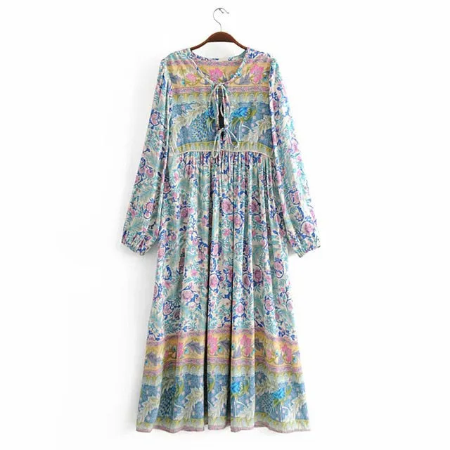 Paisley Boho Maxi or Mini Dress