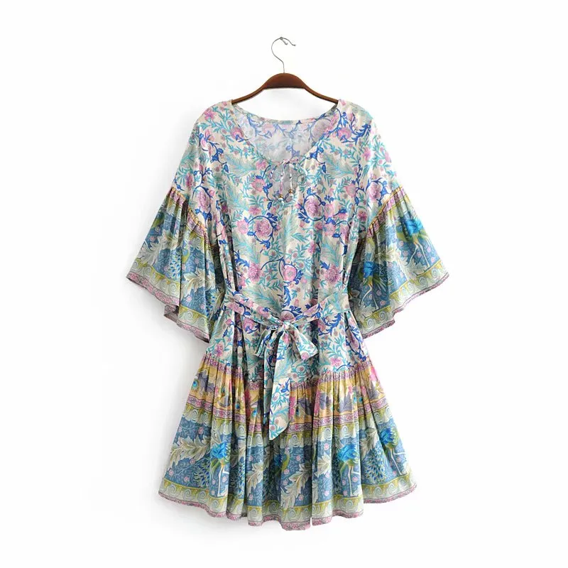 Paisley Boho Maxi or Mini Dress