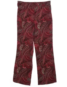 Paisley Pattern Trousers - W32 L30